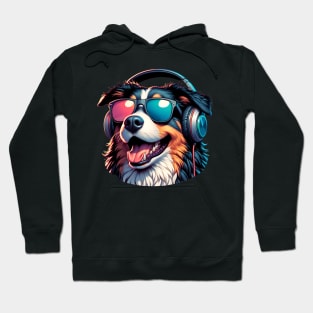 Slovensky Kopov Smiling DJ with Headphones and Sunglasses Hoodie